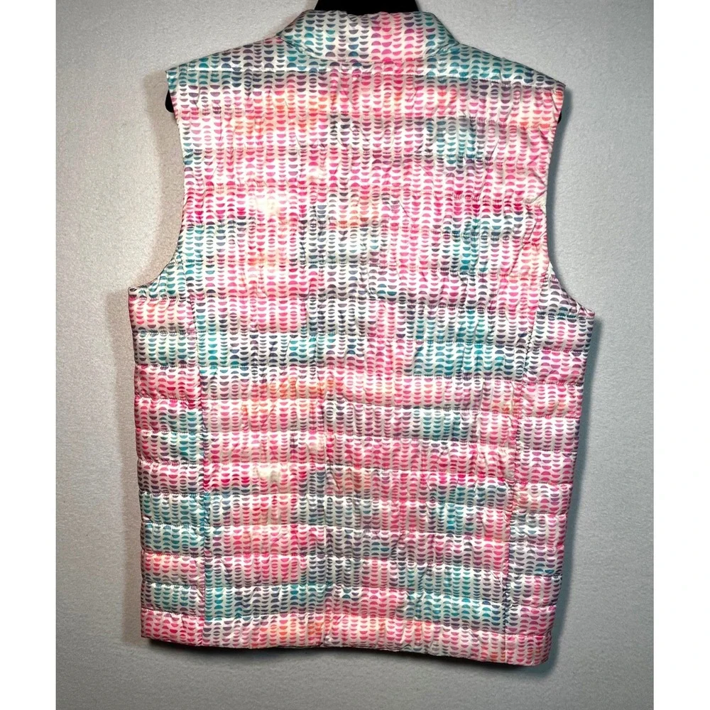Lands' End Women's Multi Color Zip Front Down Puffer Vest - Size 2X  20W-22W - Picture 5 of 7